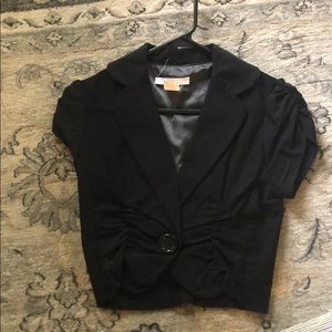 Black Short Sleeve Blazer